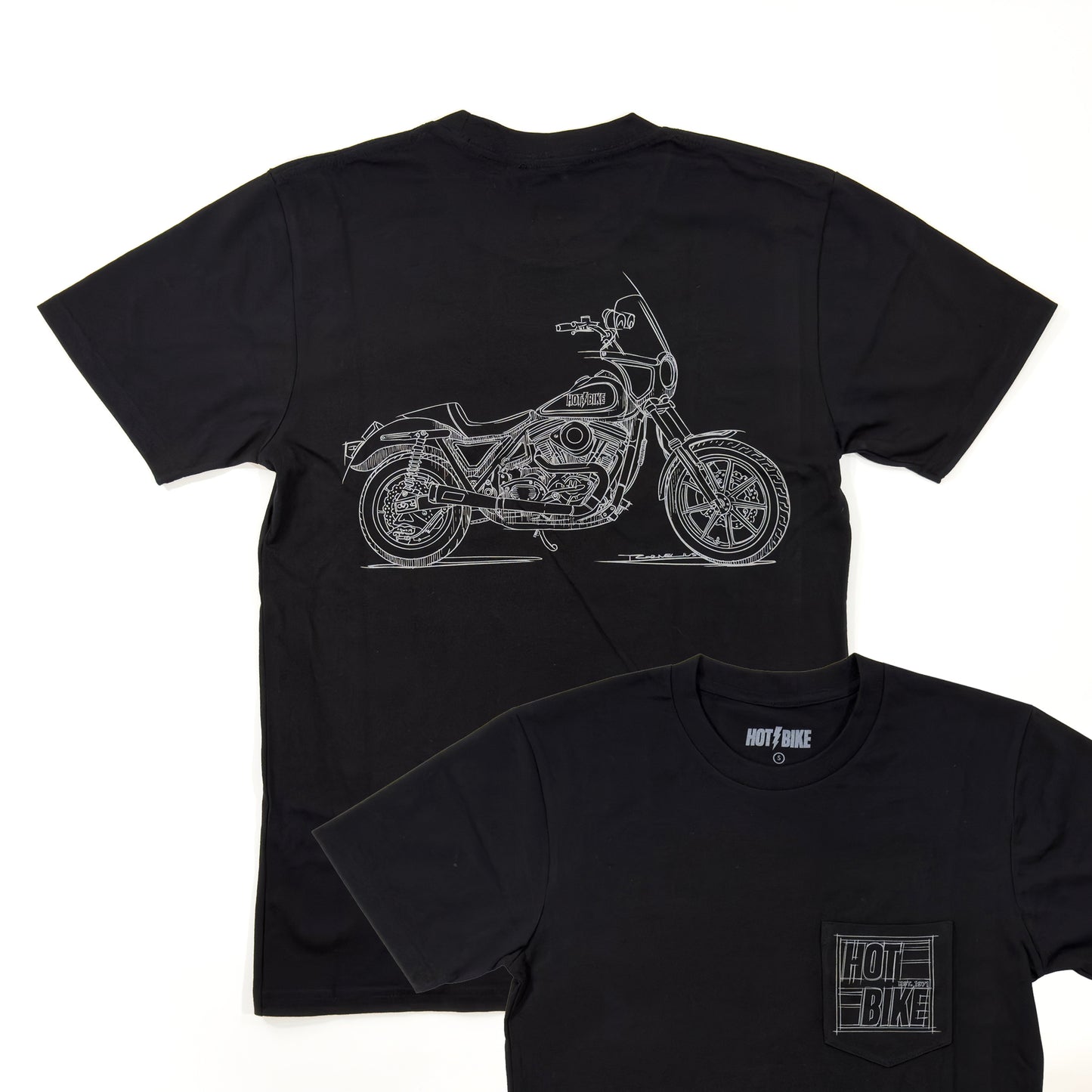 Hot Bike - FXR Stencil Pocket T-Shirt (Black)