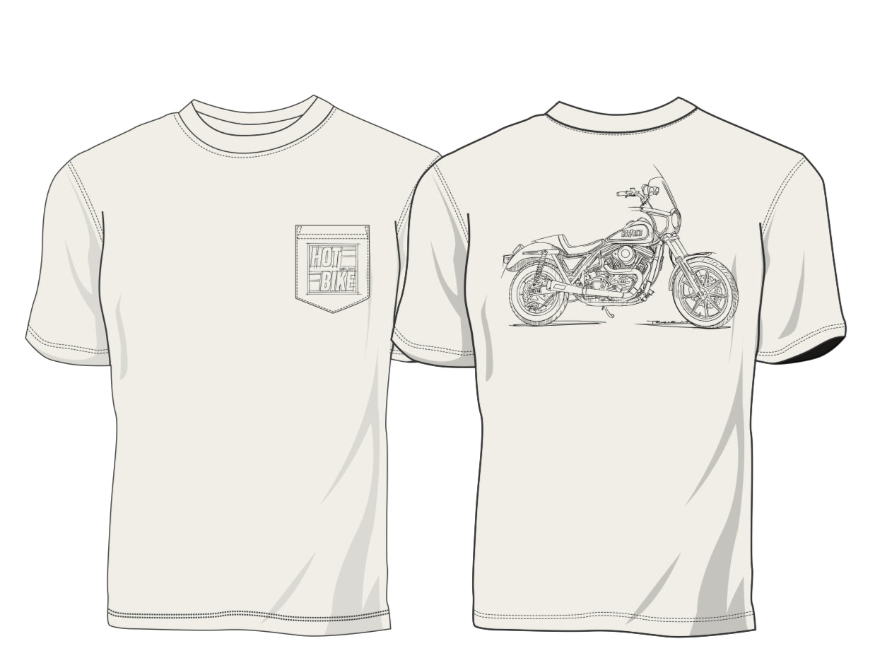 Hot Bike - FXR Stencil Pocket T-Shirt (Bone)