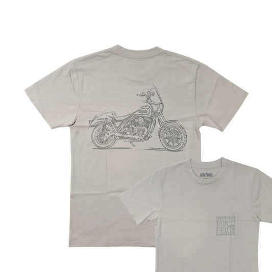 Hot Bike - FXR Stencil Pocket T-Shirt (Bone)