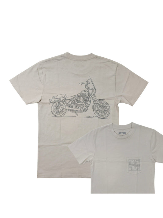 Hot Bike - FXR Stencil Pocket T-Shirt (Bone)