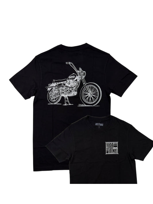 Hot Bike - Desert Sled Stencil T-Shirt (Black)
